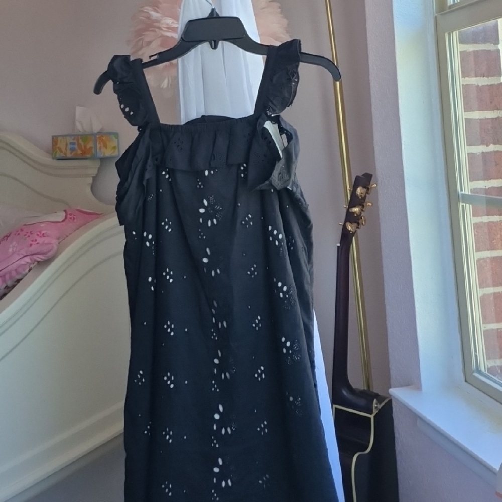 Black Eyelet Dress